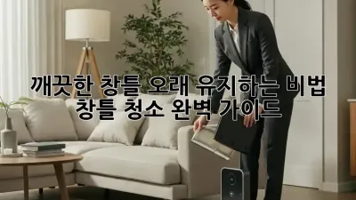 깨끗한 창틀, 오래 유지하는 비법! 창틀 청소 완벽 가이드